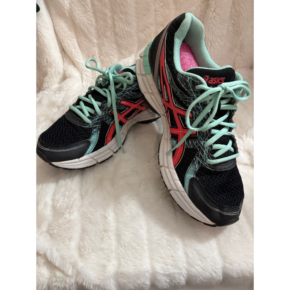Asics Gel Excite 2 Womens Running Shoes Black Mint Green Pink Athletic Sneakers